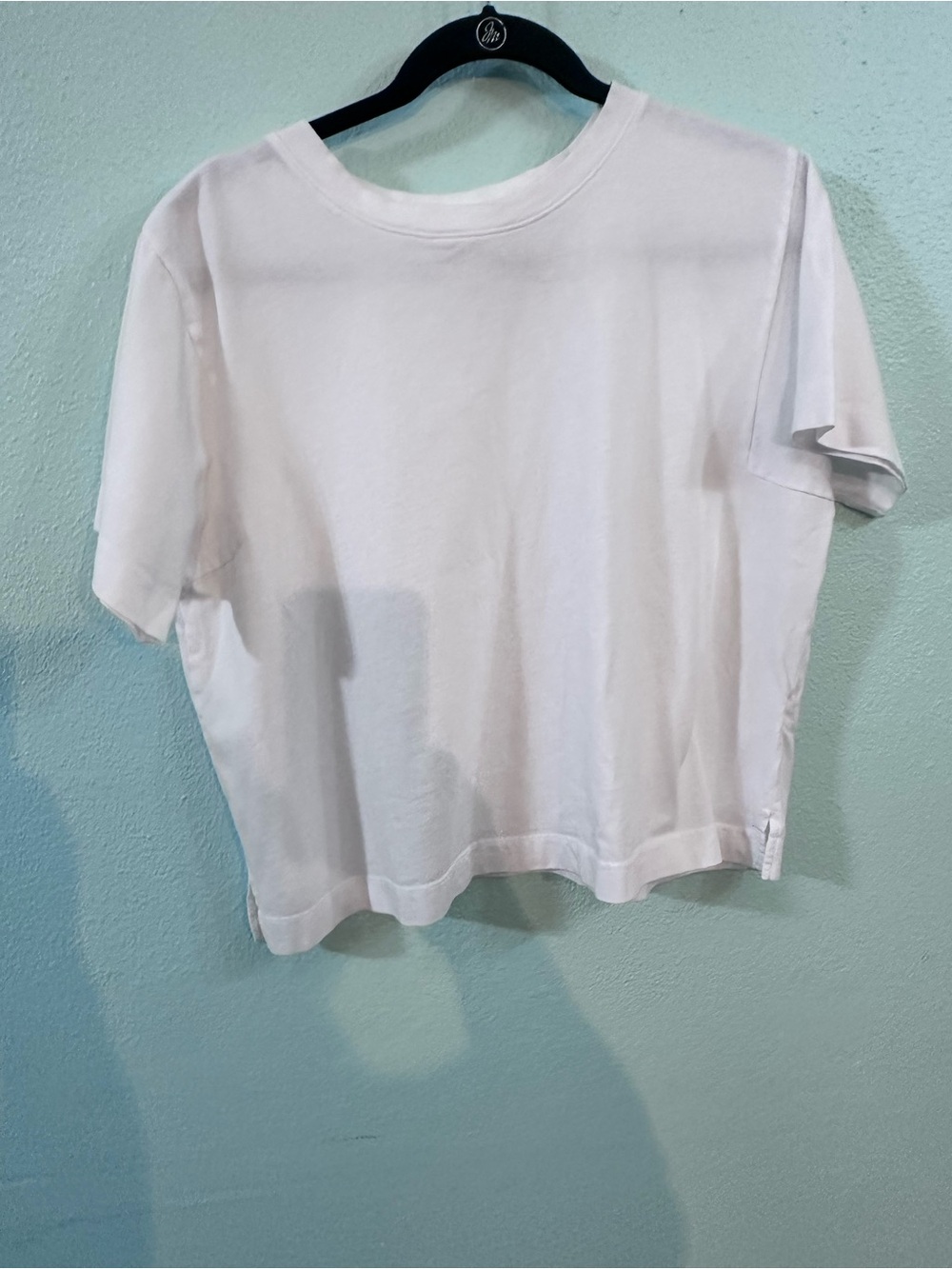 And For Good White Boxy Short Sleeve Tee Top Women’s White